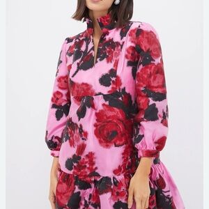 NWT Tuckernuck Palmerston Pink and Red Floral Mini Dress XXS